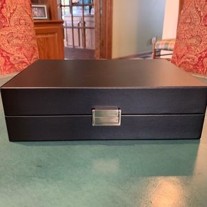 MEN’S 4 PIECE WATCH BOX WITH VALET